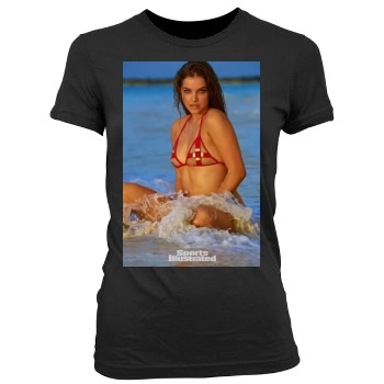 Barbara Palvin Women's Junior Cut Crewneck T-Shirt