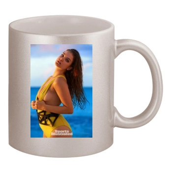 Barbara Palvin 11oz Metallic Silver Mug