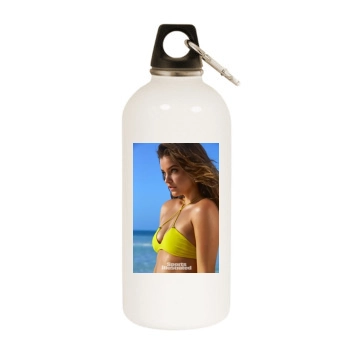 Barbara Palvin White Water Bottle With Carabiner