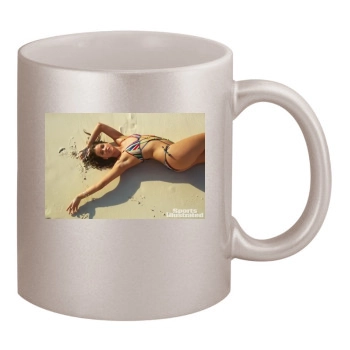 Barbara Palvin 11oz Metallic Silver Mug