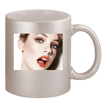 Barbara Palvin 11oz Metallic Silver Mug