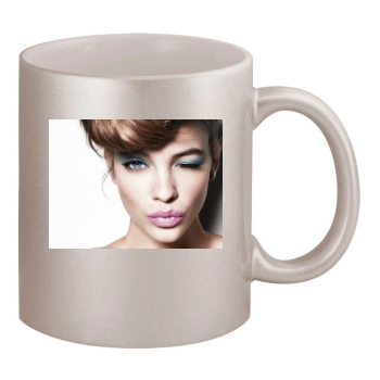 Barbara Palvin 11oz Metallic Silver Mug