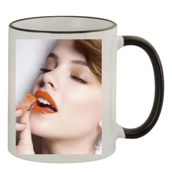 Barbara Palvin 11oz Colored Rim & Handle Mug