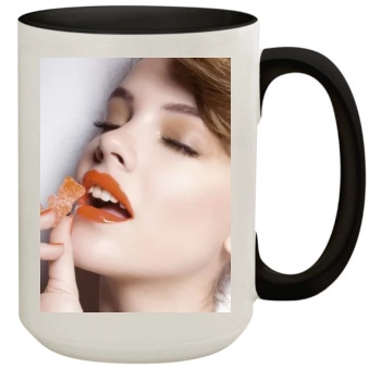 Barbara Palvin 15oz Colored Inner & Handle Mug