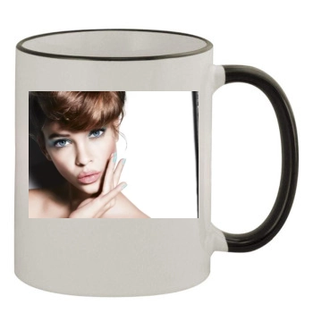 Barbara Palvin 11oz Colored Rim & Handle Mug