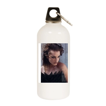 Barbara Palvin White Water Bottle With Carabiner