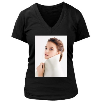 Barbara Palvin Women's Deep V-Neck TShirt