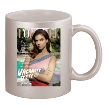 Barbara Palvin 11oz Metallic Silver Mug