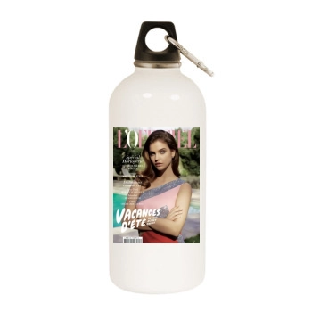 Barbara Palvin White Water Bottle With Carabiner