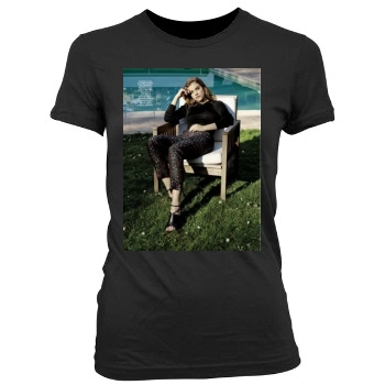 Barbara Palvin Women's Junior Cut Crewneck T-Shirt