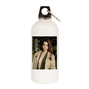 Barbara Palvin White Water Bottle With Carabiner