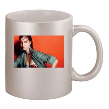 Barbara Palvin 11oz Metallic Silver Mug