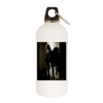 Barbara Palvin White Water Bottle With Carabiner