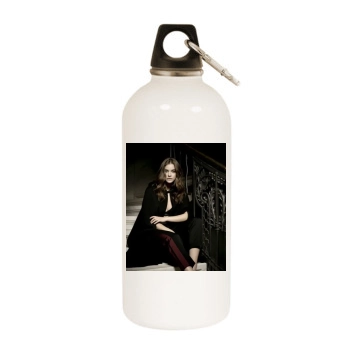 Barbara Palvin White Water Bottle With Carabiner