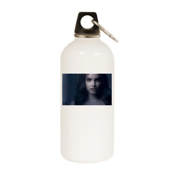 Barbara Palvin White Water Bottle With Carabiner