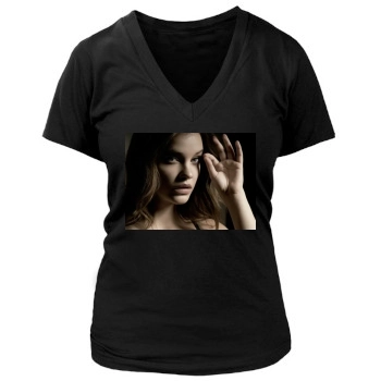 Barbara Palvin Women's Deep V-Neck TShirt