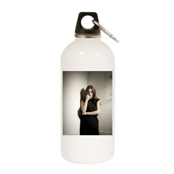 Barbara Palvin White Water Bottle With Carabiner