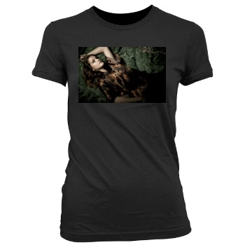 Barbara Palvin Women's Junior Cut Crewneck T-Shirt