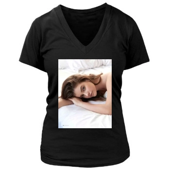 Barbara Palvin Women's Deep V-Neck TShirt