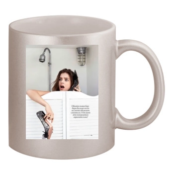 Barbara Palvin 11oz Metallic Silver Mug