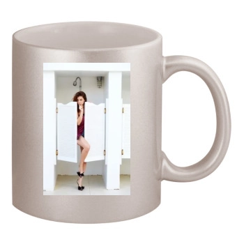 Barbara Palvin 11oz Metallic Silver Mug