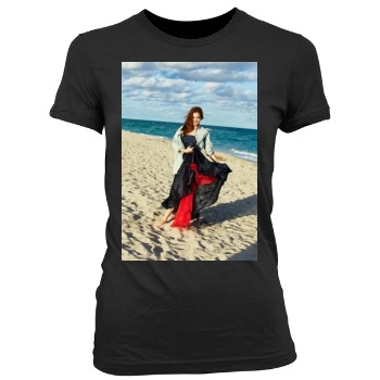 Barbara Palvin Women's Junior Cut Crewneck T-Shirt