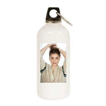 Barbara Palvin White Water Bottle With Carabiner