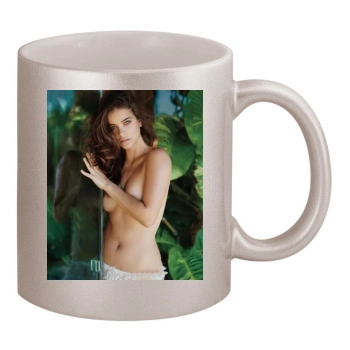 Barbara Palvin 11oz Metallic Silver Mug