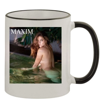 Barbara Palvin 11oz Colored Rim & Handle Mug