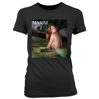 Barbara Palvin Women's Junior Cut Crewneck T-Shirt