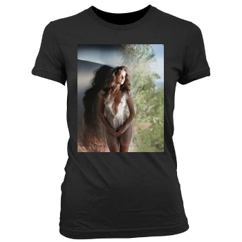 Barbara Palvin Women's Junior Cut Crewneck T-Shirt