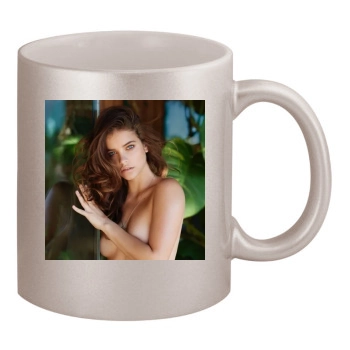 Barbara Palvin 11oz Metallic Silver Mug