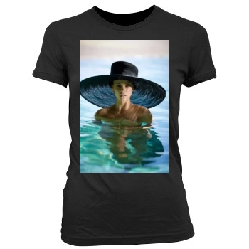 Barbara Palvin Women's Junior Cut Crewneck T-Shirt