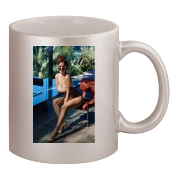 Barbara Palvin 11oz Metallic Silver Mug