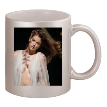 Barbara Palvin 11oz Metallic Silver Mug