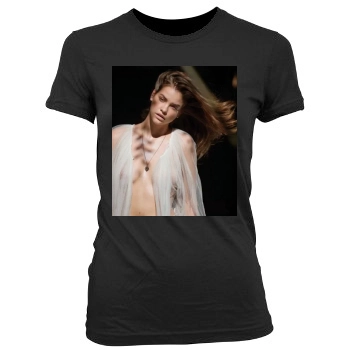 Barbara Palvin Women's Junior Cut Crewneck T-Shirt