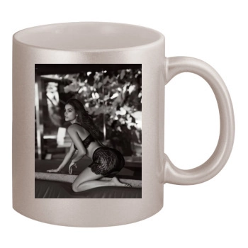 Barbara Palvin 11oz Metallic Silver Mug