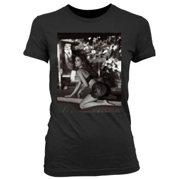 Barbara Palvin Women's Junior Cut Crewneck T-Shirt