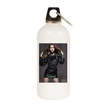 Barbara Palvin White Water Bottle With Carabiner