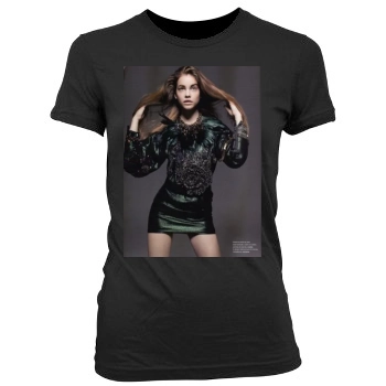 Barbara Palvin Women's Junior Cut Crewneck T-Shirt