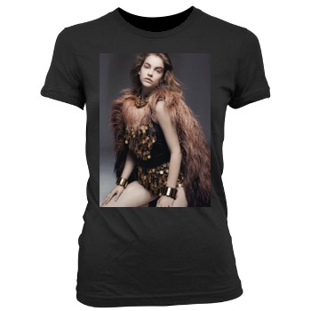 Barbara Palvin Women's Junior Cut Crewneck T-Shirt