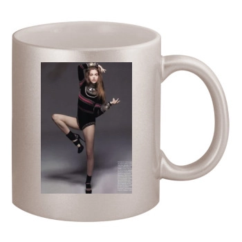 Barbara Palvin 11oz Metallic Silver Mug