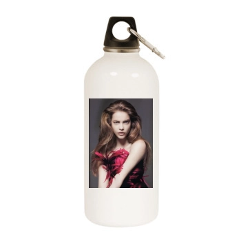 Barbara Palvin White Water Bottle With Carabiner