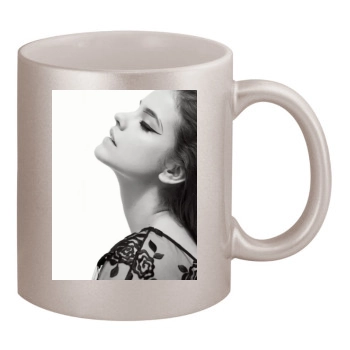 Barbara Palvin 11oz Metallic Silver Mug