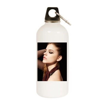 Barbara Palvin White Water Bottle With Carabiner