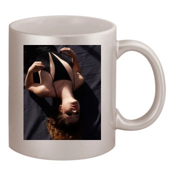 Barbara Palvin 11oz Metallic Silver Mug