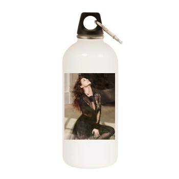 Barbara Palvin White Water Bottle With Carabiner