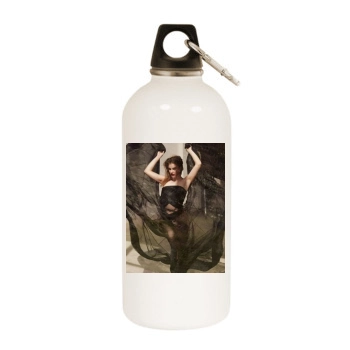 Barbara Palvin White Water Bottle With Carabiner