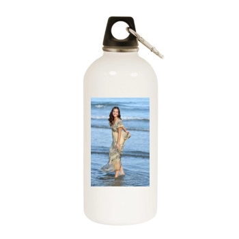 Barbara Palvin White Water Bottle With Carabiner