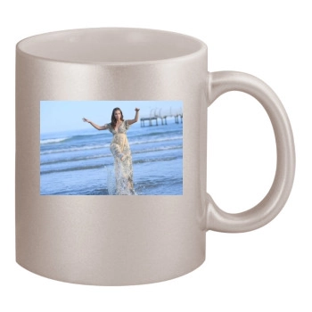 Barbara Palvin 11oz Metallic Silver Mug